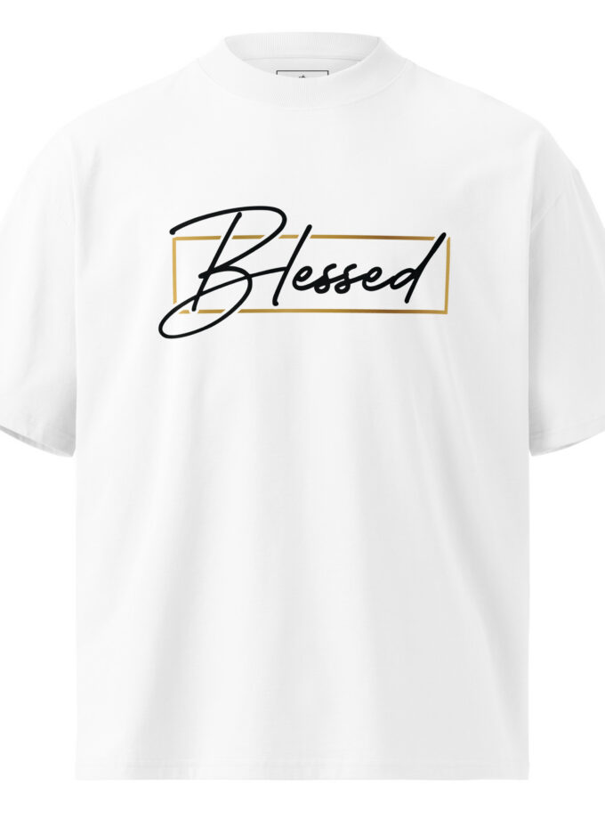 Blessed - Unisex organic oversized high neck t-shirt