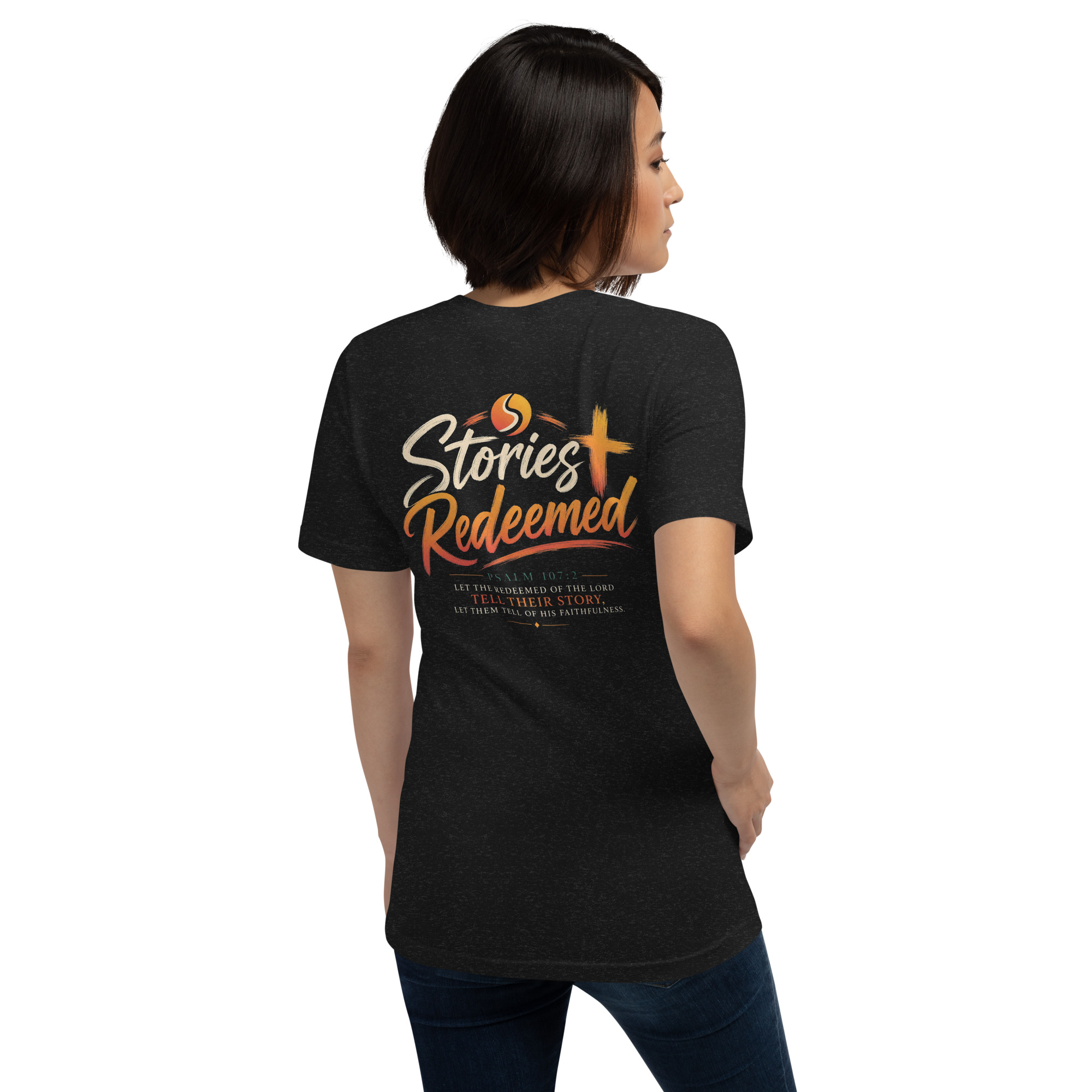 Stories Redeemed Black Unisex t-shirt - Image 3