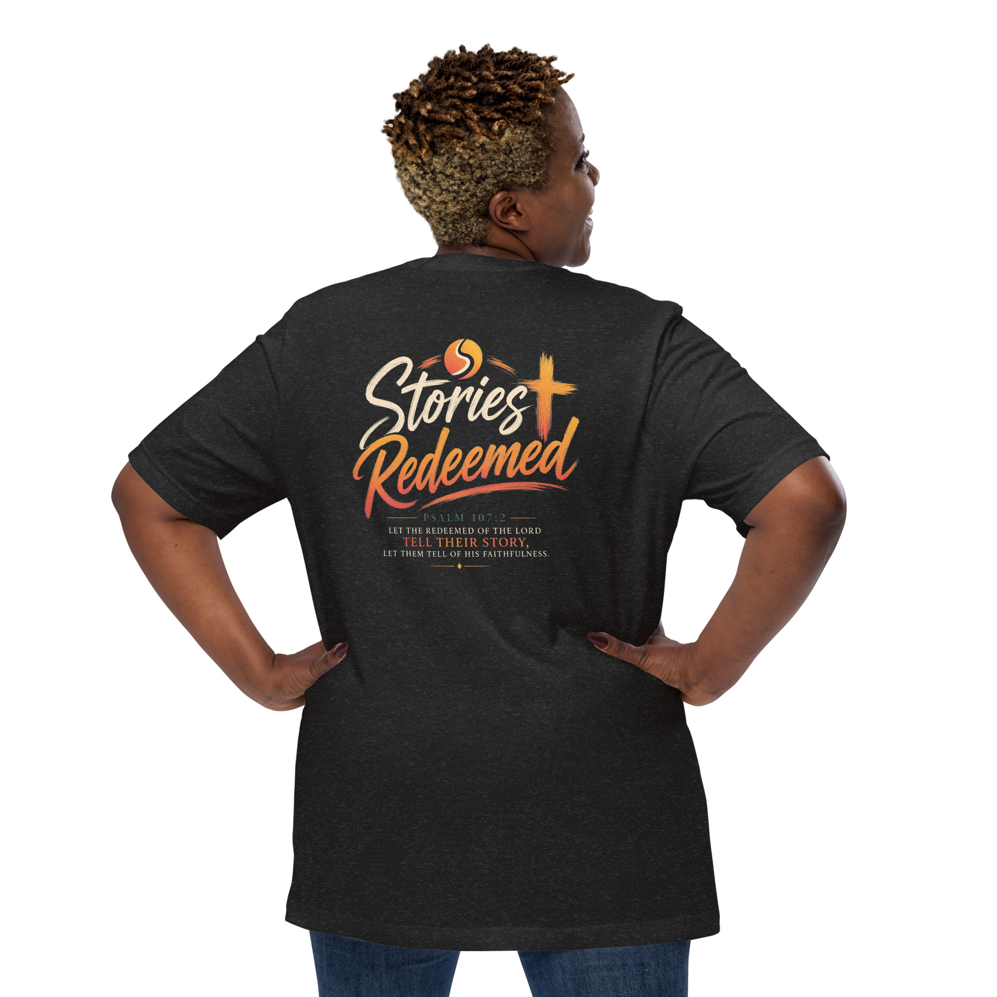 Stories Redeemed Black Unisex t-shirt - Image 4