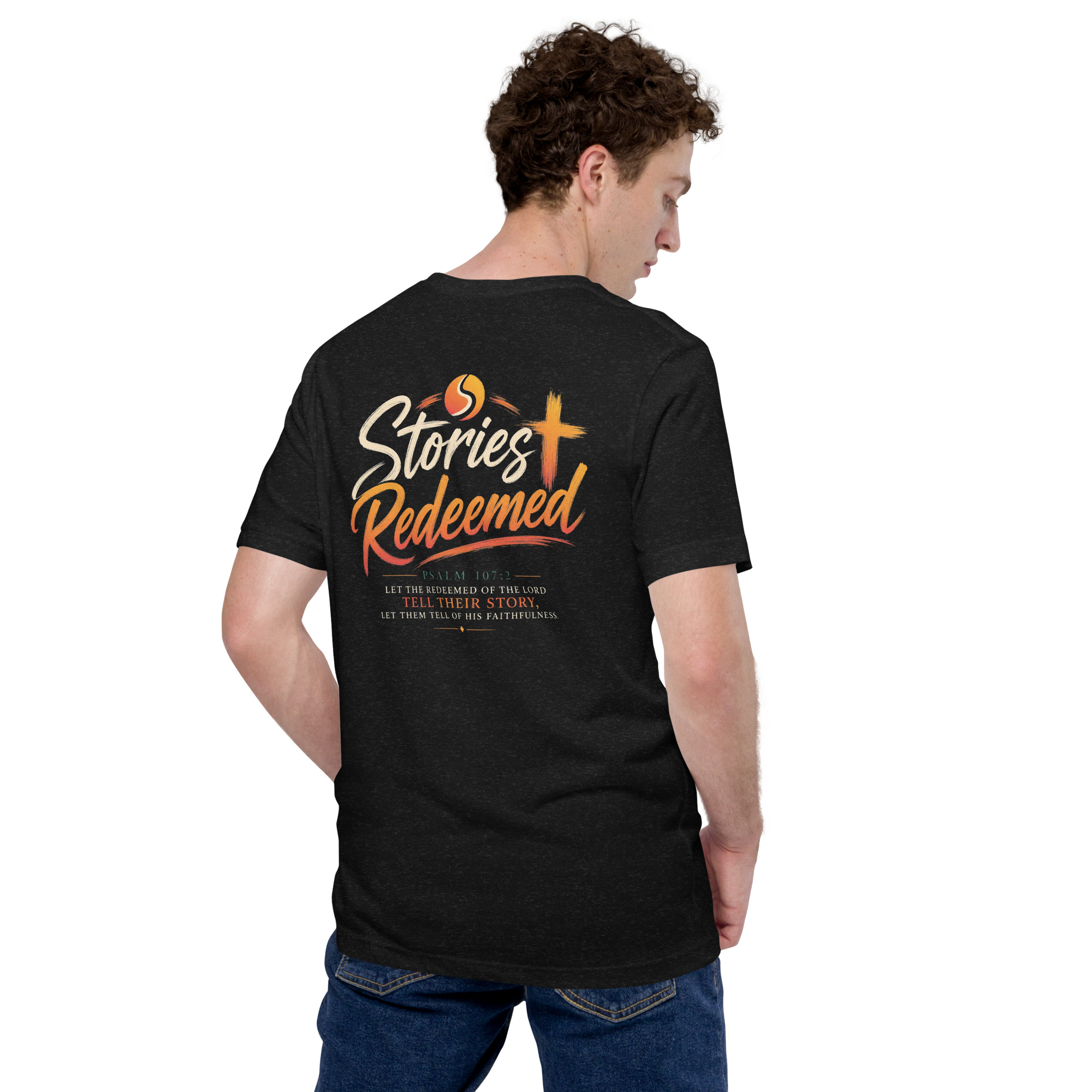 Stories Redeemed Black Unisex t-shirt - Image 2